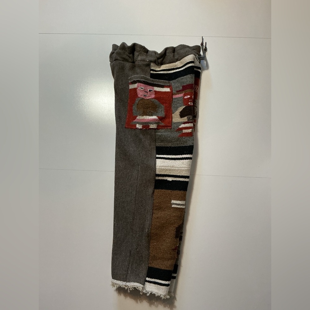 Vintage South American Folk Art OOAK 1 Of 1 Reworked Upcycle Tapestry Pants - Picture 2 of 8